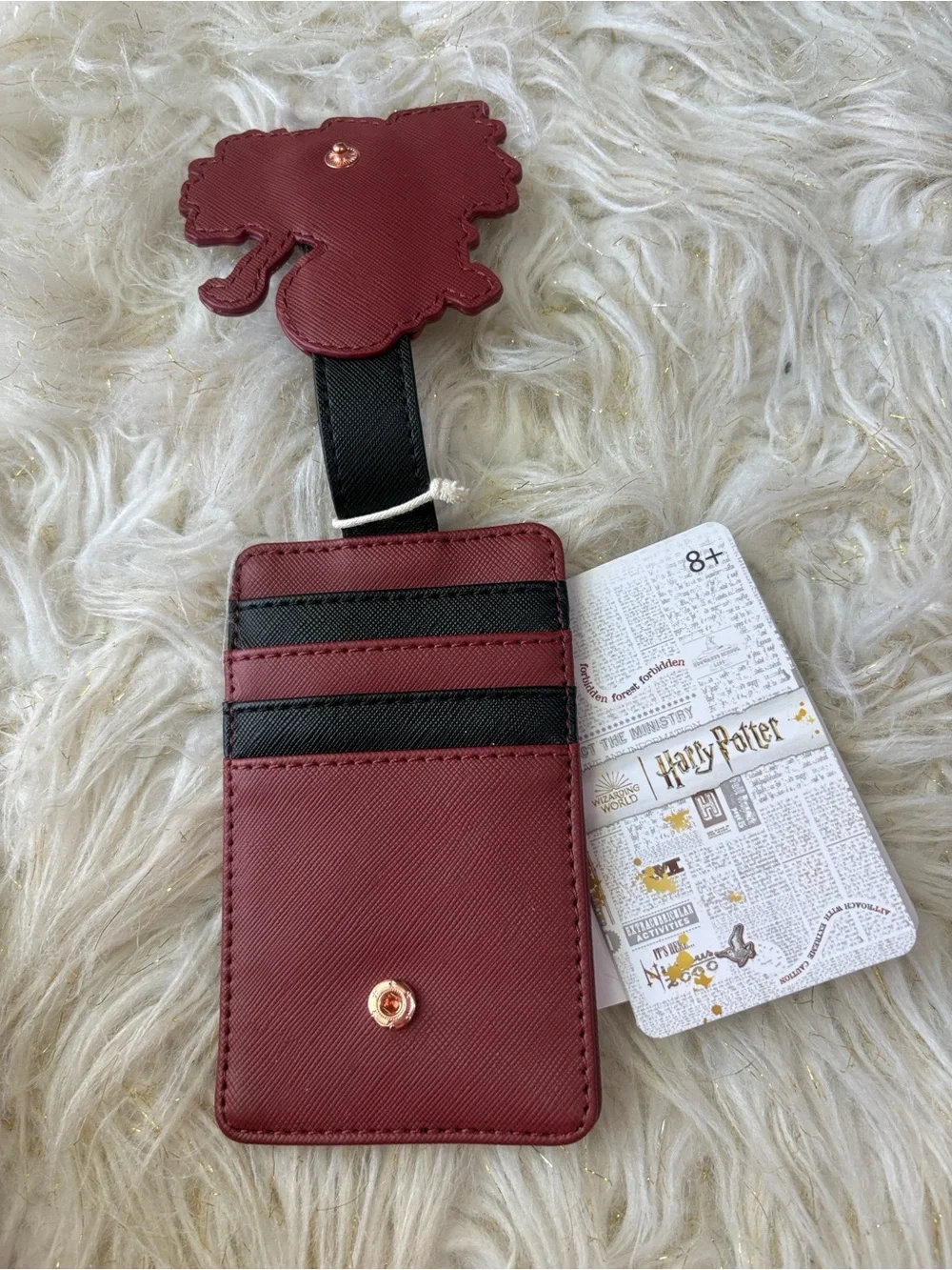 Warner Bros. Gryffindor Red and Black Phone Card Holder with Lion Crest